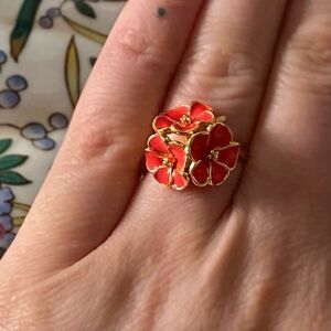 Verameat Geranium Flower Aries Ring | 8 | Gold